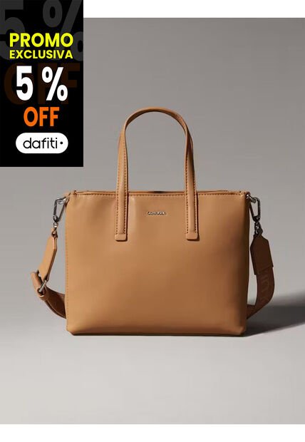 Bolso Beige Tote Pequeño Calvin Klein