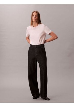 Camiseta Rosa Clásica Con Monograma Metalizado Calvin Klein