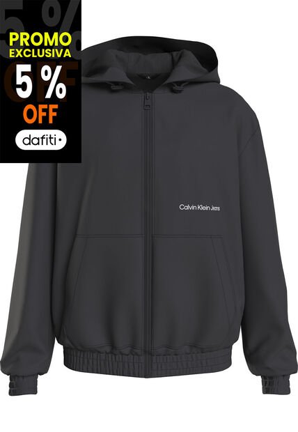 Chaqueta Negra Con Cierre Para Hombre Calvin Klein