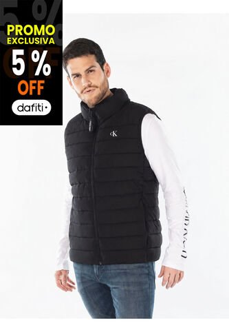 Chaleco Negro Con Cierre De Cremallera Para Hombre Calvin Klein