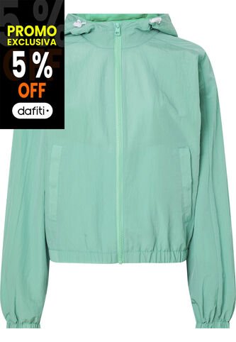 Chaqueta Verde Con Gorro Y Cierre Para Mujer Calvin Klein Calvin Klein
