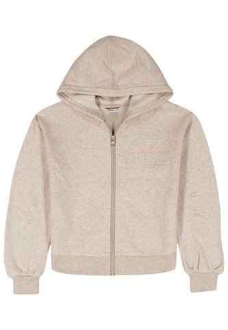 Buzo Gris Con Capota Y Logo En Relieve Calvin Klein Calvin Klein