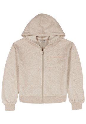 Buzo Gris Con Capota Y Logo En Relieve Calvin Klein