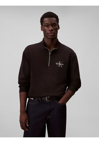 Saco Negro Con Cuello Semi Alto Y Cierre De Cremallera Calvin Klein Calvin Klein