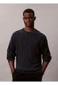 Saco Negro Tejido De Algodón Con Cuello Redondo Calvin Klein de Calvin Klein