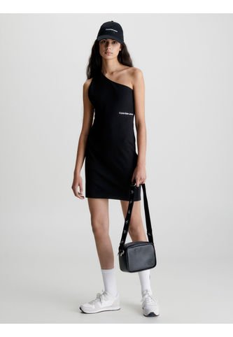 Vestido Negro De Punto Milano Con Hombro Descubierto Calvin Klein Calvin Klein