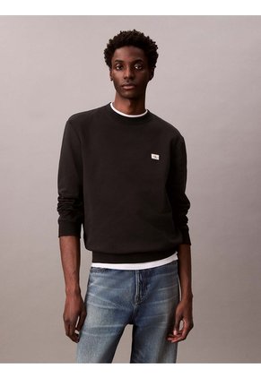 Saco Negro Terry Con Monograma Calvin Klein