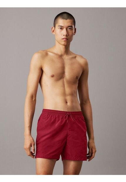 Traje Rojo De Baño De Largo Medio Con Cordón - CK Essentials Calvin Klein