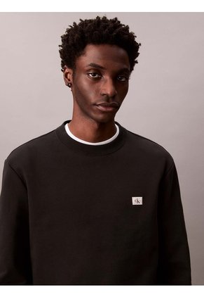 Saco Negro Terry Con Monograma Calvin Klein