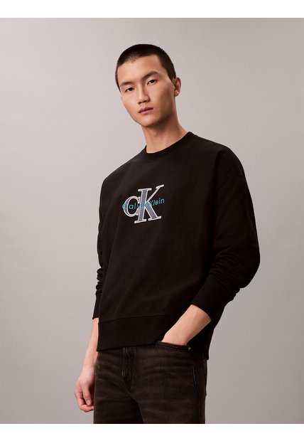 Saco Negro Con Monologo Estampado Calvin Klein
