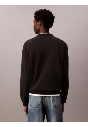 Saco Negro Terry Con Monograma Calvin Klein