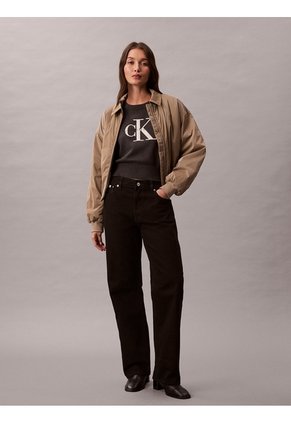 Saco Gris Tejido De Punto Cableado Calvin Klein