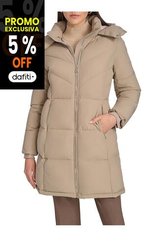 Abrigo Blanco Walker Con Capota Calvin Klein Calvin Klein