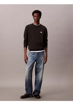 Saco Negro Terry Con Monograma Calvin Klein
