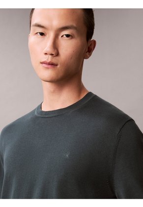 Saco Negro Tejido Clásico Acanalado De Algodón Supima Calvin Klein