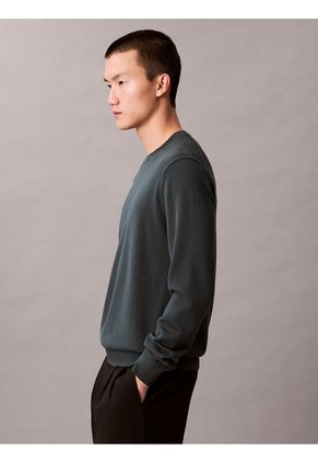 Saco Negro Tejido Clásico Acanalado De Algodón Supima Calvin Klein