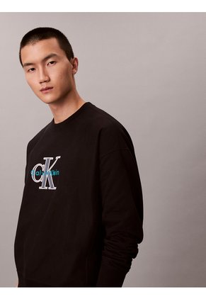 Saco Negro Con Monologo Estampado Calvin Klein