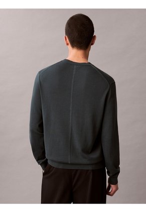 Saco Negro Tejido Clásico Acanalado De Algodón Supima Calvin Klein