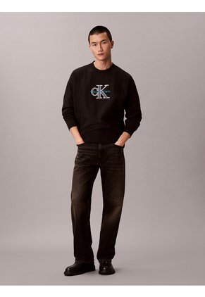 Saco Negro Con Monologo Estampado Calvin Klein