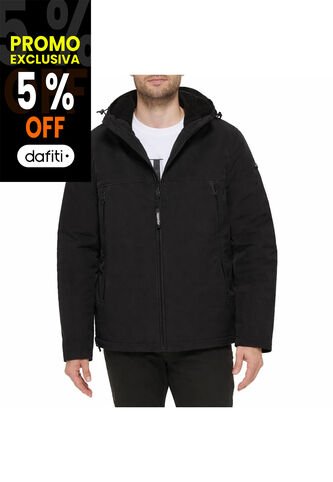 Chaqueta Negra Soft Shell Con Capota Y Forro De Sherpa Calvin Klein Calvin Klein