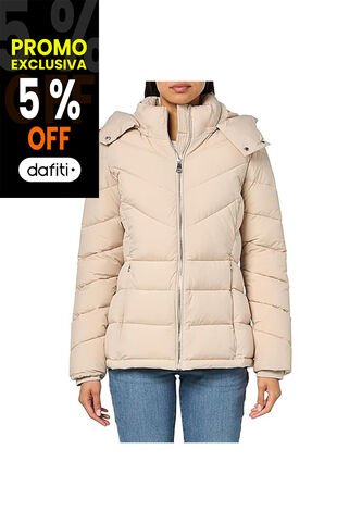 Chaqueta Crema Puffer Con Capota Calvin Klein Calvin Klein