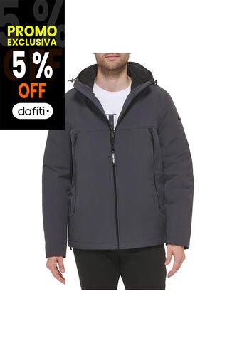 Chaqueta Gris Soft Shell Con Capota Y Forro De Sherpa Calvin Klein Calvin Klein