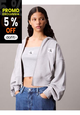 Buzo Gris Con Cremallera Calvin Klein Calvin Klein