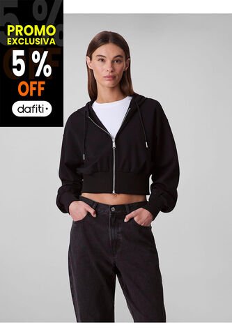 Buzo Negro Cropped De Punto Milano Calvin Klein Calvin Klein
