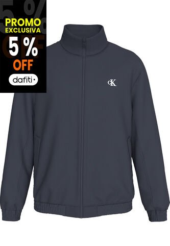 Chaqueta Azul De Nailon Acolchado Con Cremallera Calvin Klein Calvin Klein