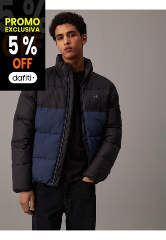 Chaqueta Negra Acolchada Con Insignia Calvin Klein Calvin Klein