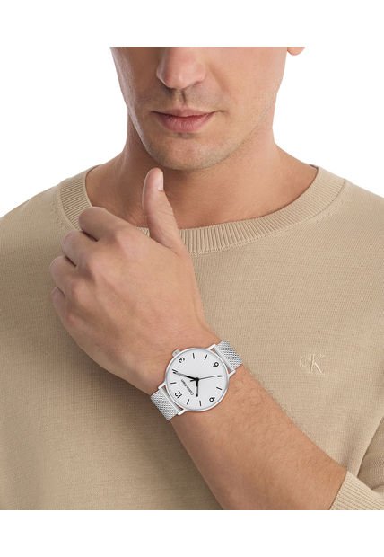 Reloj Plateado Para Hombre Modern Calvin Klein