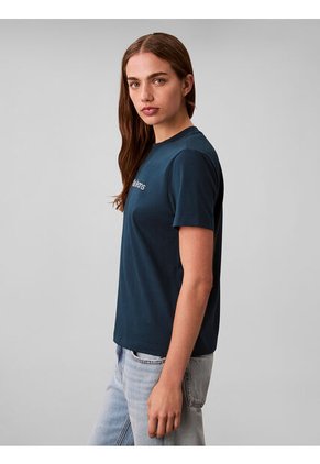 Camiseta Azul Clásica Con Logo Estampado Calvin Klein