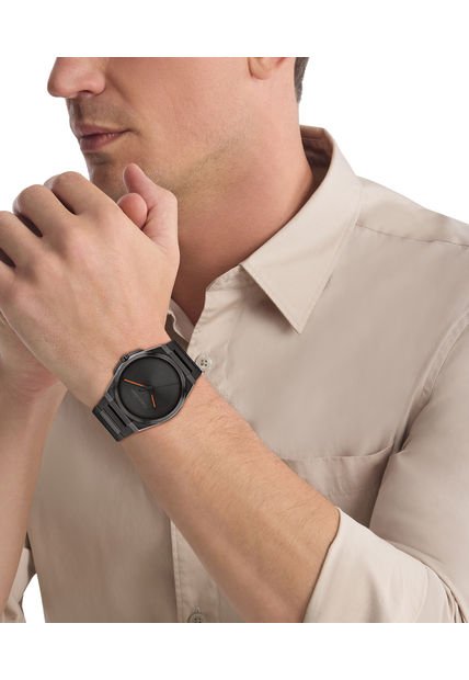 Reloj Negro Para Hombre Meta-Minimal Calvin Klein