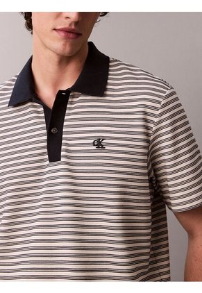 Polo Beige Ottoman A Rayas Calvin Klein