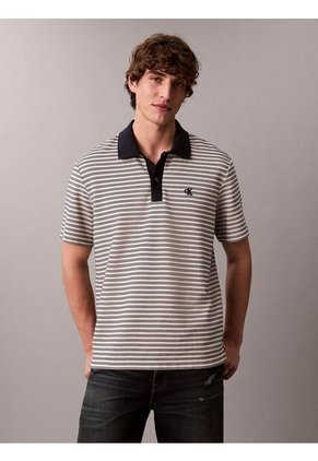 Polo Beige Ottoman A Rayas Calvin Klein