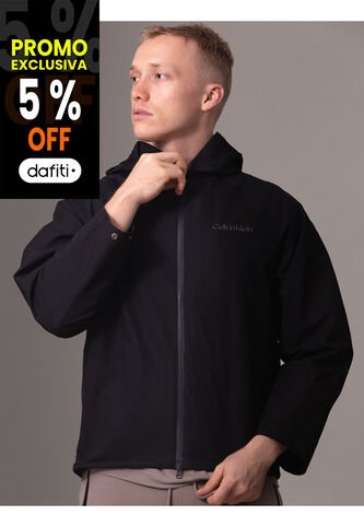 Chaqueta Negra Sport Essentials Con Capota Calvin Klein Calvin Klein