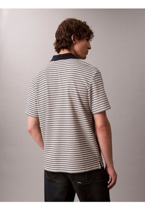 Polo Beige Ottoman A Rayas Calvin Klein