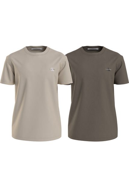 Paquete De 2 Camisetas De Algodón Orgánico Hombre  Calvin Klein