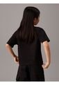 Camiseta Negra De Corte Boxy Con Logo De Monograma Estampado Calvin Klein de Calvin Klein