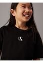 Camiseta Negra De Corte Boxy Con Logo De Monograma Estampado Calvin Klein de Calvin Klein