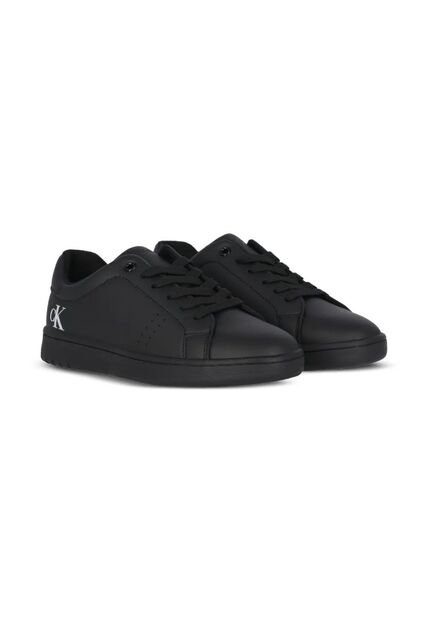 Tenis Negro De Corte Bajo Con Cordones Calvin Klein