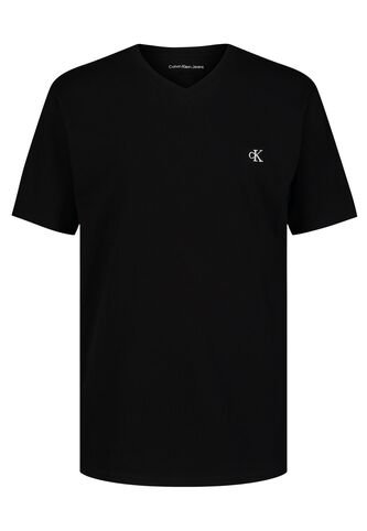 Camiseta Negra De Manga Corta Con Cuello V Calvin Klein Calvin Klein