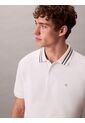 Polo Gris De Piqué Con Ribetes En Contraste Calvin Klein de Calvin Klein