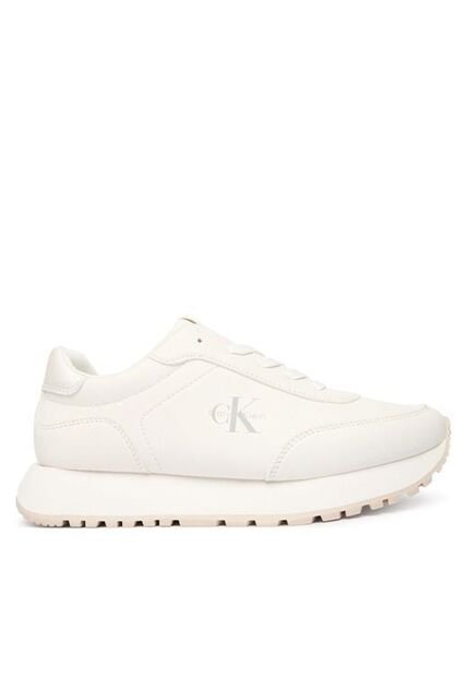 Tenis Blanco Deportivos De Corte Bajo Con Cordones Calvin Klein