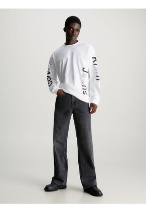 Camiseta De Manga Larga Con Logo Gráfico Calvin Klein