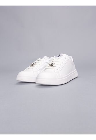 Tenis Blancos Insignia Plateada En  Cordones Niña Calvin Klein Calvin Klein