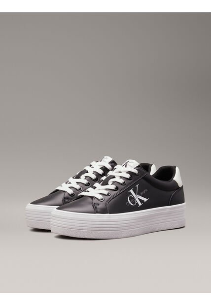 Tenis Multicolor De Plataforma De Cuero Calvin Klein