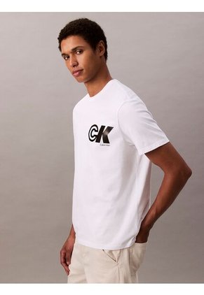 Camiseta Blanca Sport Con Logotipo Gráfico Calvin Klein