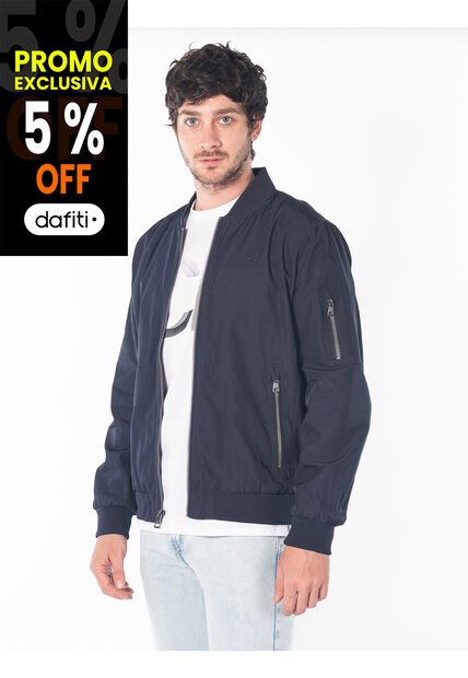 Chaqueta Azul Bomber Con Cremallera Calvin Klein