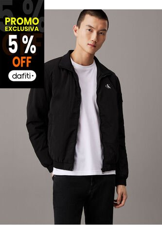 Chaqueta Negra De Nailon Acolchado Con Cremallera Calvin Klein Calvin Klein